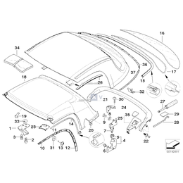 Mocowanie Hardtop'u, prawe - 54218410458