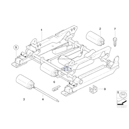 Drążek regulacji wzdłużnej fotela przód BMW E36 Z3 - 52108399593