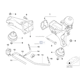 Uszczelka podstawy filtra oleju BMW E39 E46 318d 320d 520d M47 - 11422247016