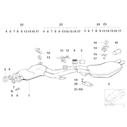 Kpl. elem. dod. tłumika - 18210141708