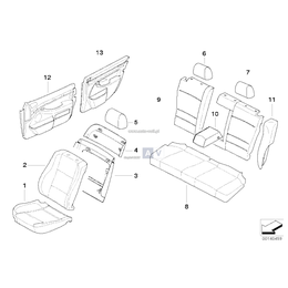 Osłona boczna ISOFIX, Osłona boczna lewa - 52208023141