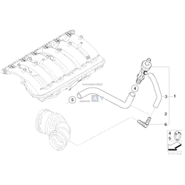 Przewód odmy pompa strumieniowa BMW E46 E39 Z3 520 523 525 530 320 325 330 - 11617545382