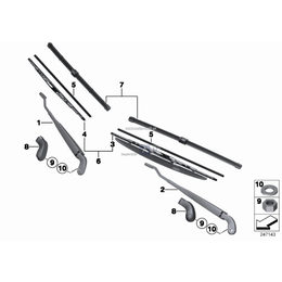 Pokrywka ramienia wycieraczki - 61611497071