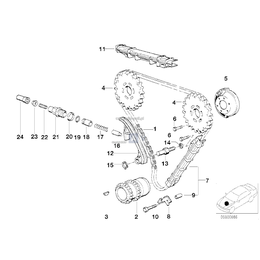 Koło łańcuchowe rozrządu BMW E31 E32 850Ci 850CSi 750i 750iL M70 - 11211710237