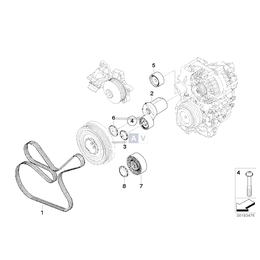 Pasek wielorowkowy BMW E81 E87N E88 E90 E91 E92 E93 325d 330d 318d 320d 316d 116 118d 120d 123d - 11288574957