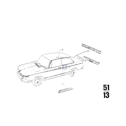 Listwa rynny dachowej prawa - 51131820714