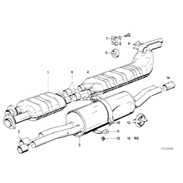Dla samochodów z Wersja szwedzka, Tłumik tylny - 18121175952