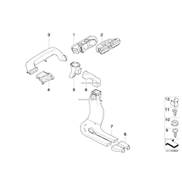 Kanał grzewczy, tył poj., lewy przedni - 51477008955