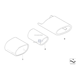 Końcowka rury wydechowej, chrom. - 82120398334