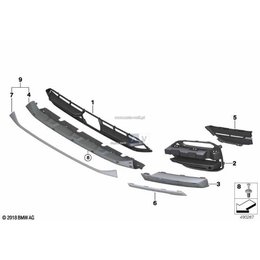 Kratka zderzaka boczna otwarta lewa z PDC BMW G01 X3 - 51117420871