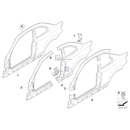 Rama boczna zewnętrzna prawa, tylko w połączeniu z - 41002996372