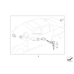 Kpl. zamków ze sterown. CAS (kod) - 51210033377