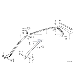 Listwa rynny dachowej lewa - 51131871617