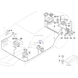 Głośnik tonów wysokich tylny prawy - 65138361600