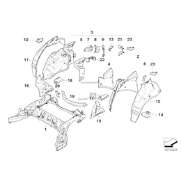 Mocowanie autom. pasa/rol. bagażn. lewe - 41117129507