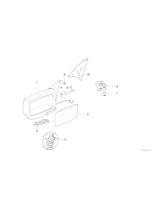 Szkło lusterka szerokok. wcisk. prawe - 51161938092