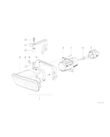 Lampa przeciwmgłowa, żółta prawa - 63171390092
