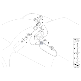 Osłona przeciwsłoneczna lewa - 51167361833