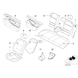 Obicie siedz., tył, Poszycie siedziska, skóra - 52202430337