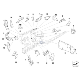 Uchwyt błotnika prawego - 41117168982