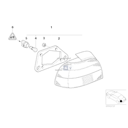 Uszczelka lampy tylnej lewa - 63216911695