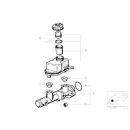 Uszczelka zbiorniczka płynu hamulcowego BMW E30 E32 E34 E36 E38 E39 Z3 - 34321157396