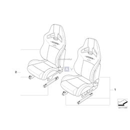 JCW Fotel sport. Alcantara przedni lewy - 52100420669