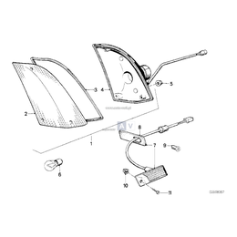 Szkło lampy prawe - 63131362928