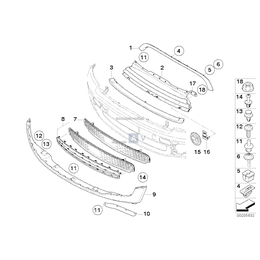 Krata wlotowa dolna - 51112751285