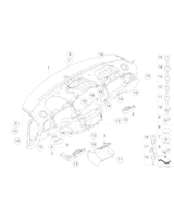 Obudowa tablicy przyrządów, dolna - 51457128610