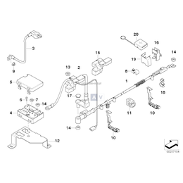 Kabel minus akumulatora - 61127837229