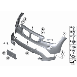 Osłona ucha holowniczego z przodu - 51112990204