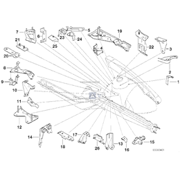 Wspornik sterownika hydr. ABS, tylny - 41108400493