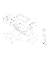 Obudowa podłokietnika środk. prawa - 51167007168