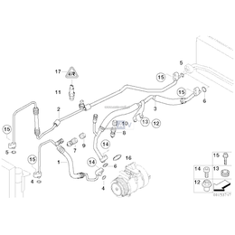Przewód ciśnieniowy kompresor-skraplacz BMW E65 730d - 64538385265