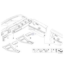 Osłona drzwi Carbon prz. lewa - 51410416202
