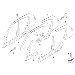 Rama dachowa lewa - 41217157257