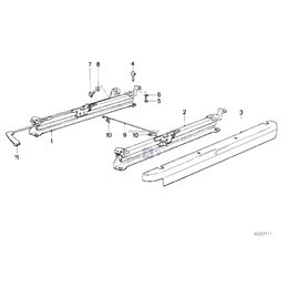 Drążek połącz. zapadki fotela lewy - 52101873575