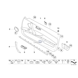 Osłona głośnika prawego - 51416975504