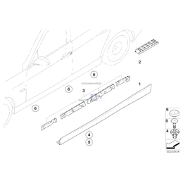 Kpl. listew mocujących lewych - 51777224455