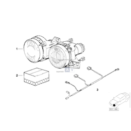 Reflektor podwójny żółty prawy - 63121391326
