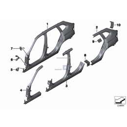 Rama boczna zewnętrzna prawa - 41002993046