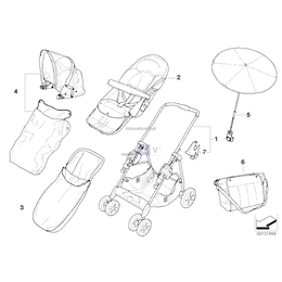 Parasol przeciwsłon. do wózka dziecięc. - 82220147477