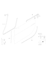 Uszczelka drzwi/słupka przedn prawa - 51338232332