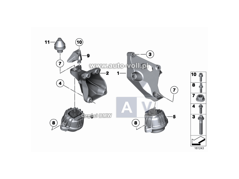 OE Quality Rear Shock Absorber Set For BMW F20 F21 F30 F31 2011+ – Top Mounts & Dust Covers Included