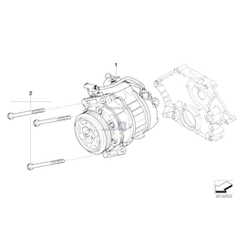 Kompresor sprężarka klimatyzacji BMW E60 E61 E63 E64 E65 E89 Z4 730i 630i 523i 525i 530i 528i - 64509174803