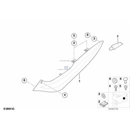 Element mocujący pokrywy bocznej prawy BMW R28 R1150R R850R - 46637655280