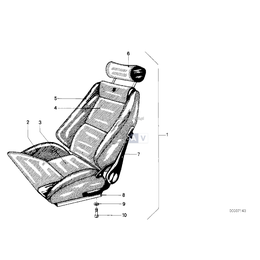 Szyna fotela zewnętrzna lewa - 52101829901