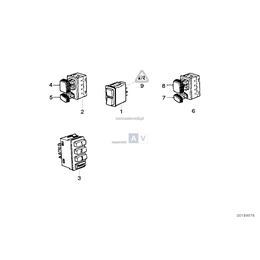 Przełącznik regulacji fotela tylny lewy - 61311388114