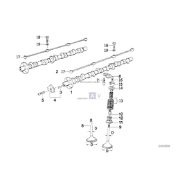 Zawór wydechowy z wym. trzonka +0,2mm - 11341727354